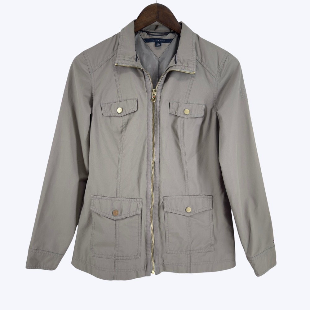 Tommy Hilfiger Gray Utility Full Zip Jacket‎ Size Small